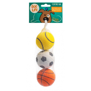 Dog Life 3 Floating Sports Balls Dog Toy